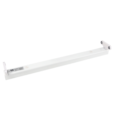 Aigostar LED T8 armatur - 60 cm hvid aluminium, til et dobbelt LED T8 rør