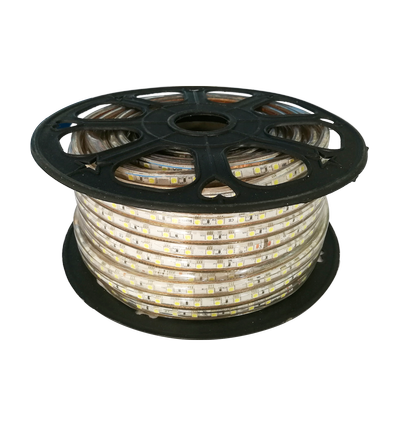 LED Lysstrip flad, 50m - 6500K dagslys, 60 LEDs/m, IP65, Plug & Play