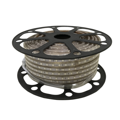 230V LED strip Rød - 10mm, IP65, 50m rulle