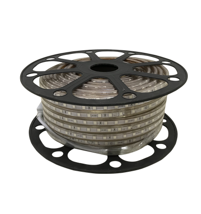 230V LED strip Rød - 10mm, IP65, 50m rulle