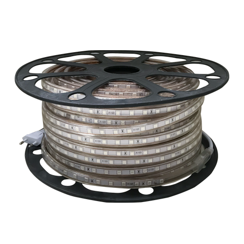 Blå LED Strip 230V - 50m, 10mm, 6W/m, IP65, 60LED/m