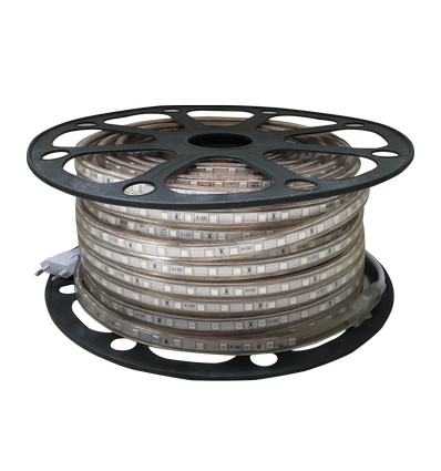 Blå LED Strip 230V - 50m, 10mm, 6W/m, IP65, 60LED/m