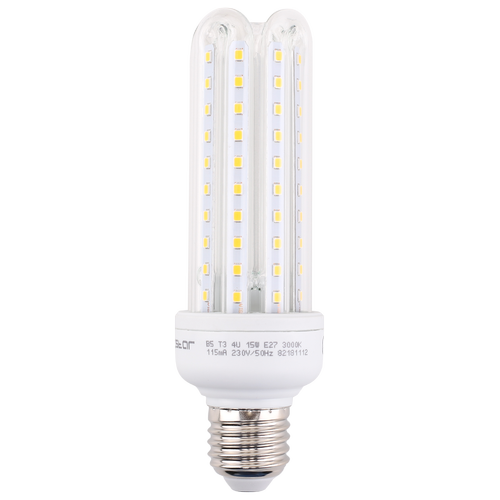 Outlet: LED B5 T3 4U 15W E27 3000K - Kraft Æske - 5 Stk