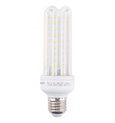 Outlet: LED B5 T3 4U 15W E27 3000K - Kraft Æske - 5 Stk