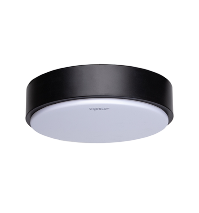 LED Loftlampe 12W 3000K - Sort Kant / Påbygning