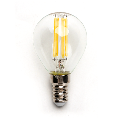 LED Filament pære G45 E14 4W - 2700K, Klar - Kulør : Varm