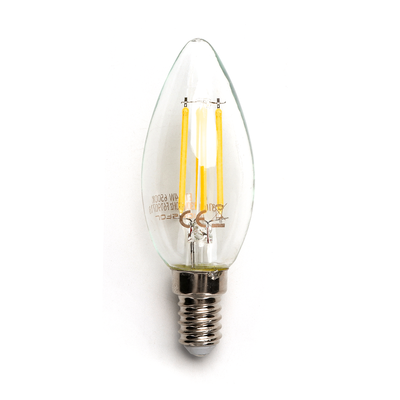 LED Filament pære C35 E14 4W - 2700K Klar - Kulør : Varm