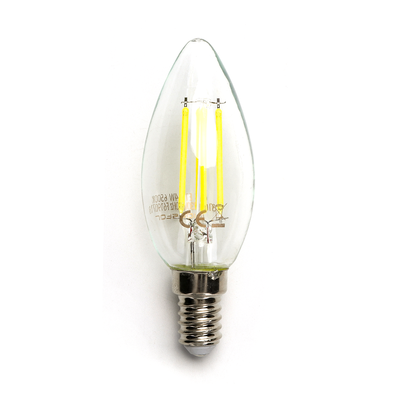 LED Filament pære C35 E14 - 4W 6500K Klar - Kulør : Kold