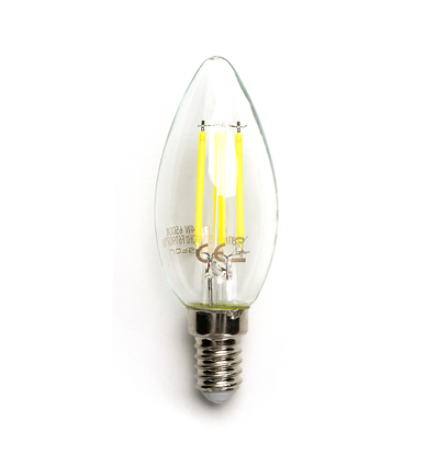 LED Filament pære C35 E14 - 4W 6500K Klar