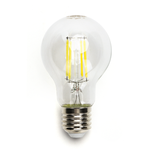 LED Filament pære A60 E27 6W - 6500K Klar