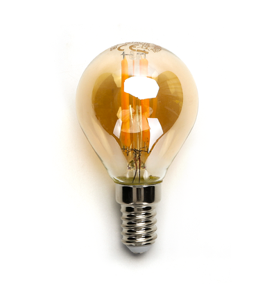 LED Filament pære G45 E14 4W 2200K Amber