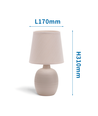 Keramisk Bordlampe E14 - Lys Brun