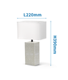 Keramik Bordlampe E14-09 - Hvid