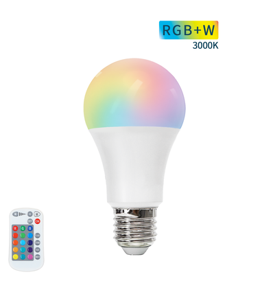 LED A5 A60 Wide Beam E27 8W RGB+W