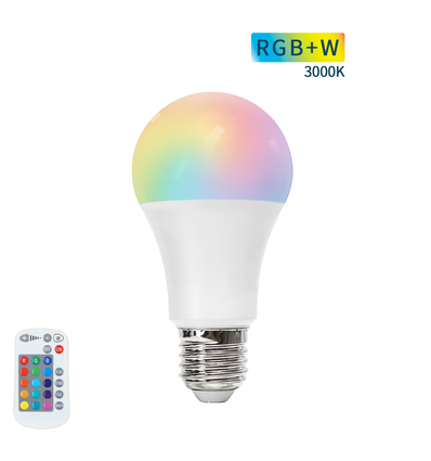 Outlet: LED A5 A60 Wide Beam E27 8W RGB+W