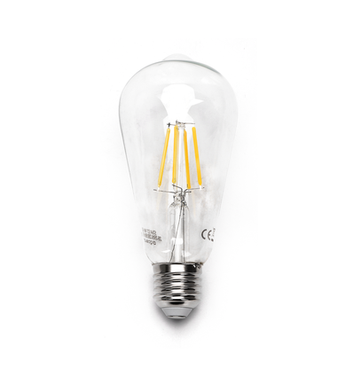 LED Filament pære ST64 E27 - 4W 2700K Klar