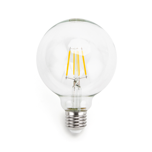 Outlet: LED Filament pære G95 E27 6W - 2700K Klar