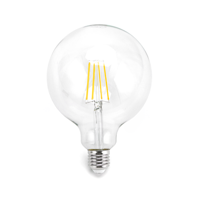 LED Filament pære G125 E27 - 4W 2700K Klar - Kulør : Varm