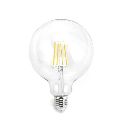 LED Filament pære G125 E27 - 4W 2700K Klar