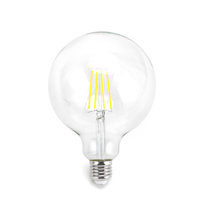 G125 E27 4W LED Filament pære - 6500K Klar