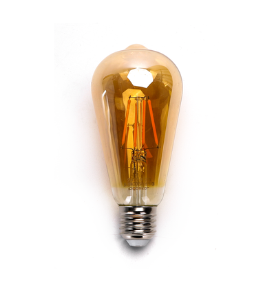 LED Filament ST64 E27, 6W, 2200K Amber