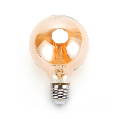 LED Filament pære G80 E27 4W - 2200K Amber - Kulør : Ekstra varm