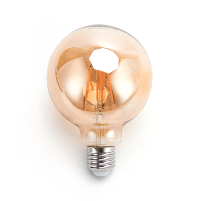 LED Filament pære G95 E27 - 4W 2200K Amber - Kulør : Ekstra varm