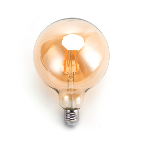 Outlet: LED Filament pære G125 E27 - 6W 2200K Amber