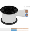 H03VVH2-F 2x0,75mm² - 100m Hvid Ledning