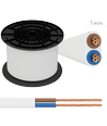 H05VVH2-F 2x1,0mm² - 100m Hvid