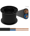 H05VVH2-F 2x1,0mm² - 100m Sort