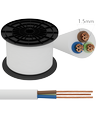 H05VV-F 3G1.5mm² - 100m Hvid Ledning