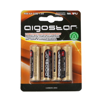 Se Restsalg: 4 stk Aigostar R6 AA Batteri, 1,5V hos Aigostar.dk