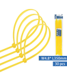 Nylon Kabelbinder 4,8 x 350 mm, Gul, 30 stk./pose