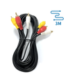 3RCA-til-3RCA Audio/Video Kabel, 3m