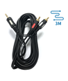 Audio-Video Kabel 3,5mm til 2RCA - 3m
