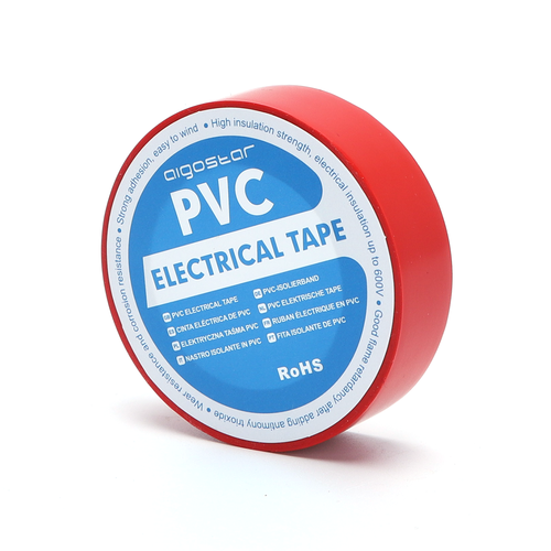 Elektrikertape PVC 0.13mm x 17mm x 25m - Rød