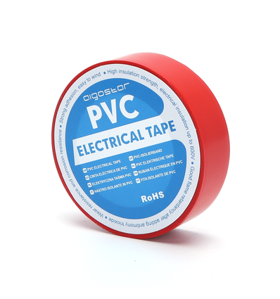 Elektrikertape PVC 0.13mm x 17mm x 25m - Rød
