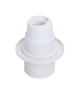 Lampeholder Plastik E14 - Med Halvgange - Hvid