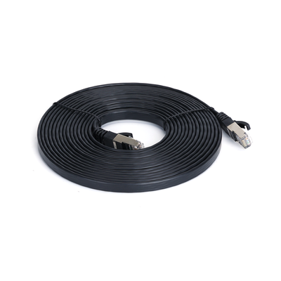 Cat7 Patchkabel, 5m - Flad - Sort