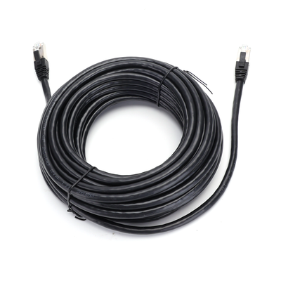 Cat7 Patchkabel 10m - Rundt - Sort