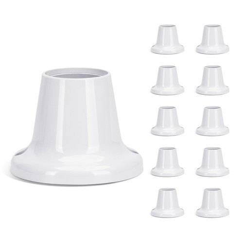 Lampeholder i Plastik, 40W, Lige - Hvid (10 stk.)