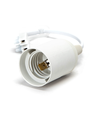 E27 Lampefatning i Hvid Plast med Tilslutningsklemme - 1 stk