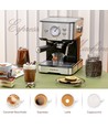 Italiensk Semi-Automatisk Kaffemaskine - 1100W, 15Bar, Rustfrit Stål, espresso