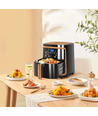 Airfryer Elektronisk 1900W - 7L Dobbelt Beholder - Sort