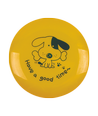Gul Frisbee med Tryk - 20cm
