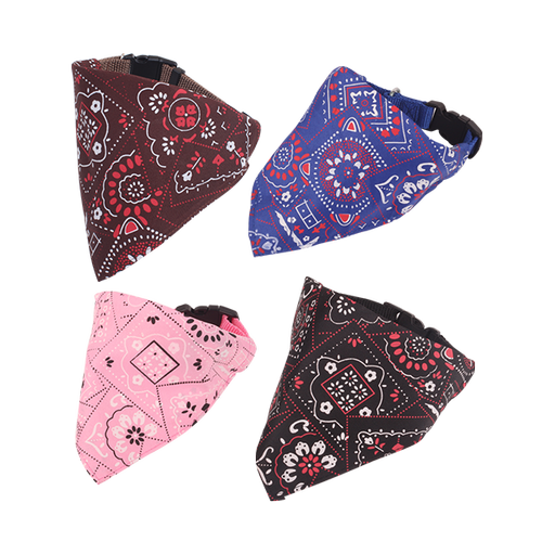 Hundetørklæde - W1.5 x L25-40 cm - Brun/Blå/Pink/Sort