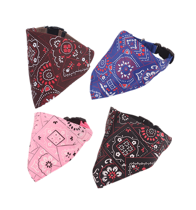 Hundetørklæde - W1.5 x L25-40 cm - Brun/Blå/Pink/Sort