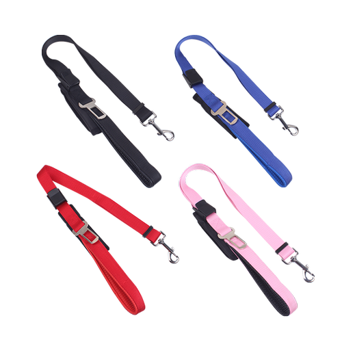 Sikkerhedssele Kompleks til Hund - 2,5 W x 2,5*L 73-109 cm - Sort/Blå/Rød/Pink