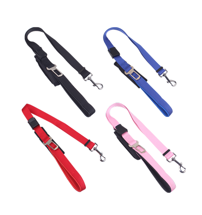 Sikkerhedssele Kompleks til Hund - 2,5 W x 2,5*L 73-109 cm - Sort/Blå/Rød/Pink